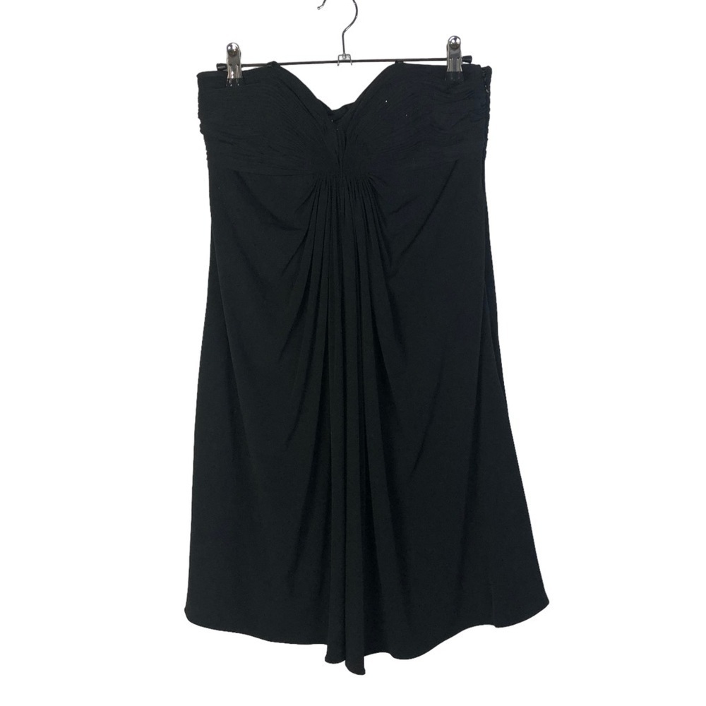 Laundry by Shelli Segal Black Drape Front Sleeveless Cocktail Dress 2